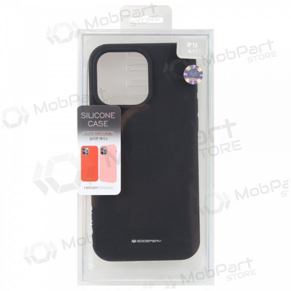 Apple iPhone 16 fodral Mercury "Silicone Case" (svart)