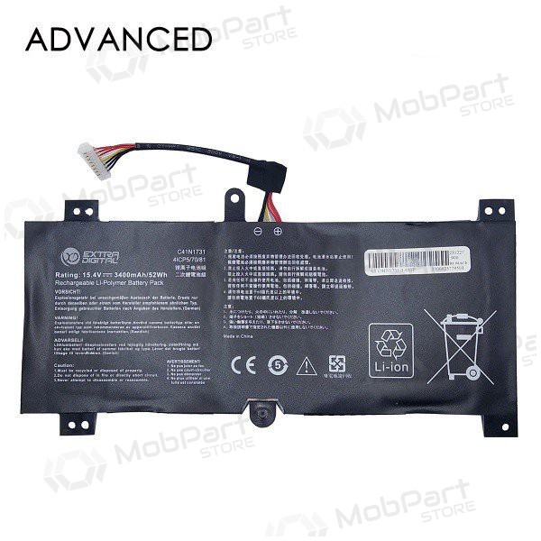 ASUS C41N1731, 3400mAh laptop batteri, Advanced