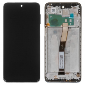 Xiaomi Redmi Note 9S skärm (svart) (med ram) (original)