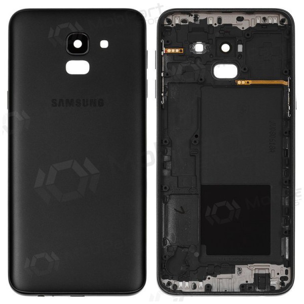 Samsung J600 Galaxy J6 2018 baksida / batterilucka (svart) (begagnad grade B, original)