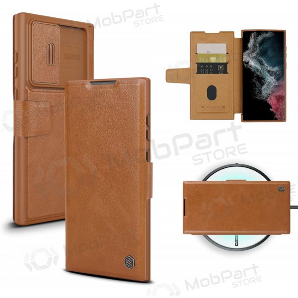 Fodral / skal Nillkin Qin Leather Samsung A346 A34 5G brun