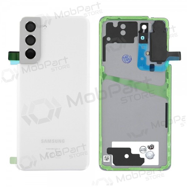 Samsung G991 Galaxy S21 5G baksida / batterilucka (Phantom White) (begagnad grade C, original)