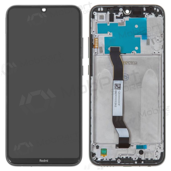 Xiaomi Redmi Note 8 / Note 8 2021 skärm (svart) (med ram) (original)