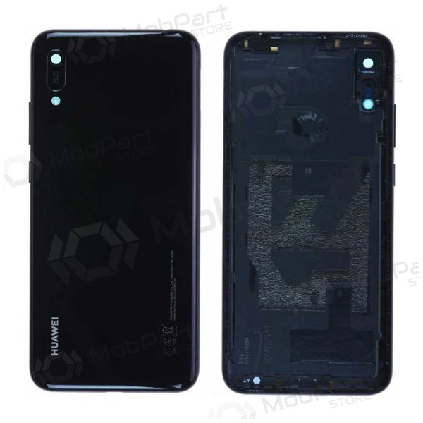 Huawei Y6 2019 / Y6 Pro 2019 / Y6 Prime 2019 baksida / batterilucka (svart) (begagnad grade B, original)