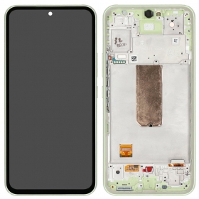 Ekranas Samsung A546 A54 5G 2023 su lietimui jautriu stikliuku och rėmeliu Lime original (service pack)