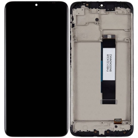 Xiaomi Redmi Note 9 skärm (grå) (med ram) (Premium)