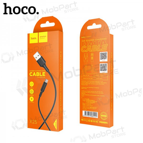 USB kabel Hoco X25 microUSB 1.0m (svart)