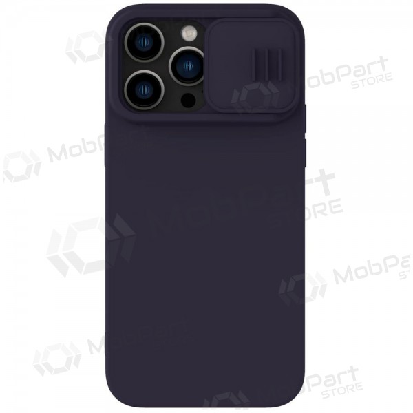 Fodral / skal Nillkin CamShield Silky Magnetic Silicone Apple iPhone 14 Pro Max tamsiai violett