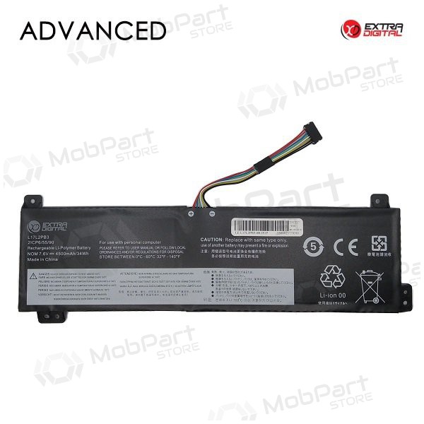 Lenovo L17L2PB3, 4500mAh laptop batteri, Advanced