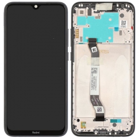 Xiaomi Redmi Note 8 / Note 8 2021 skärm (svart) (med ram) (Premium)