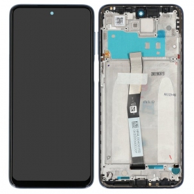 Xiaomi Redmi Note 9 Pro / Note 9S skärm (grå) (med ram) (Premium)