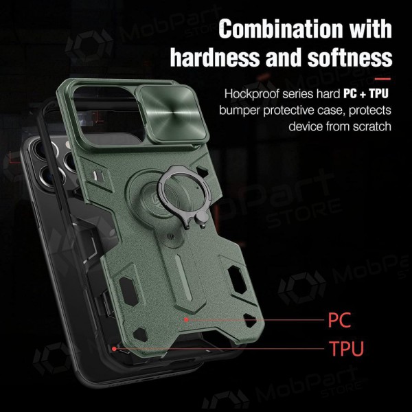 Fodral / skal Nillkin CamShield Armor Pro Apple iPhone 14 Pro Max grön