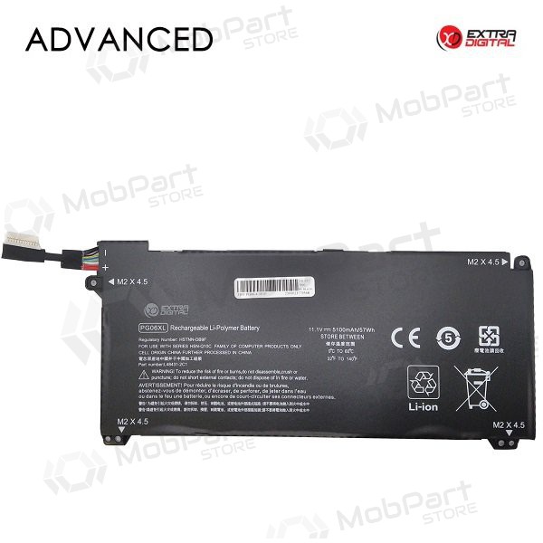 HP PG06XL, 5100mAh laptop batteri, Advanced