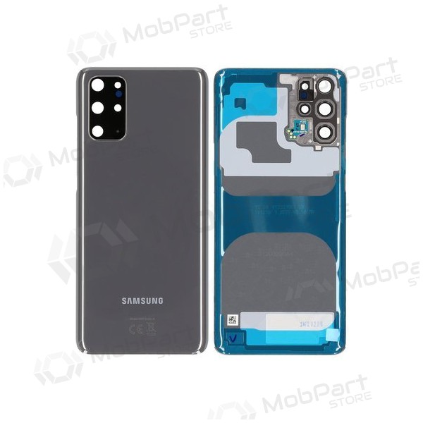 Samsung G985 / G986 Galaxy S20 Plus baksida / batterilucka grå (Cosmic Grey) (begagnad grade B, original)