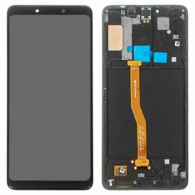 Samsung A920F Galaxy A9 (2018) skärm (svart) (med ram) (service pack) (original)
