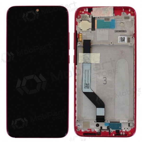 Xiaomi Redmi Note 7 skärm (röd) (med ram) (service pack) (original)