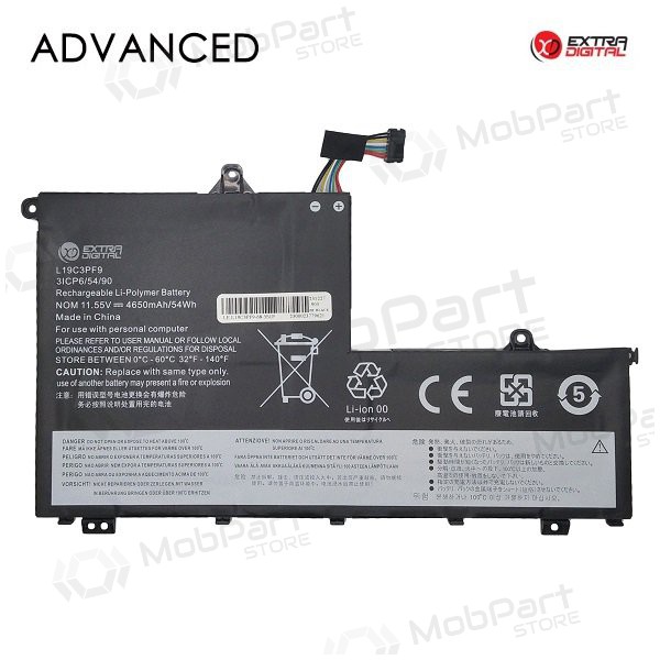 LENOVO L19C3PF9, 4650mAh laptop batteri, Advanced