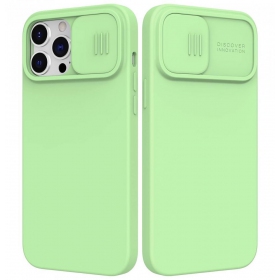 Fodral / skal Nillkin CamShield Silky Silicone Apple iPhone 15 Pro svart