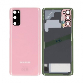 Samsung G981F / G980 Galaxy S20 baksida / batterilucka rosa (Cloud Pink) (begagnad grade A, original)