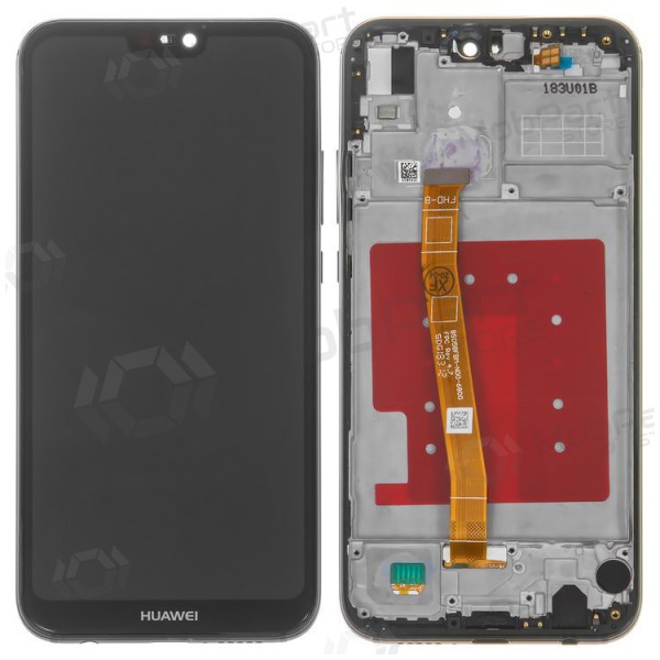 Huawei P20 Lite skärm (svart) (med ram)