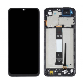 Xiaomi Redmi A1 / A1+ skärm (svart) (med ram) (service pack) (original)