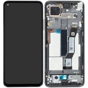 Xiaomi Mi 10T / Mi 10T Pro skärm (svart) (med ram) (Premium)