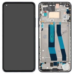 Xiaomi Mi 11 Lite 4G / Mi 11 Lite 5G / 11 Lite 5G NE skärm (svart) (med ram) (Premium)
