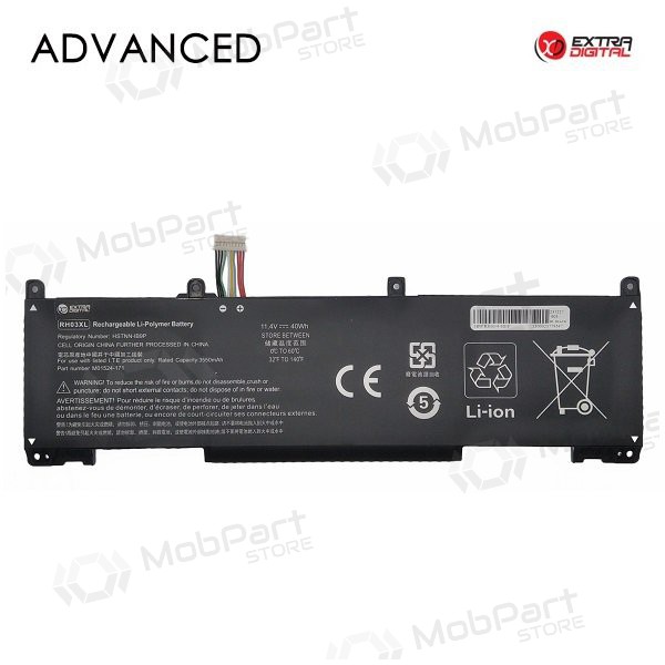 HP RH03XL, 3550mAh laptop batteri, Advanced