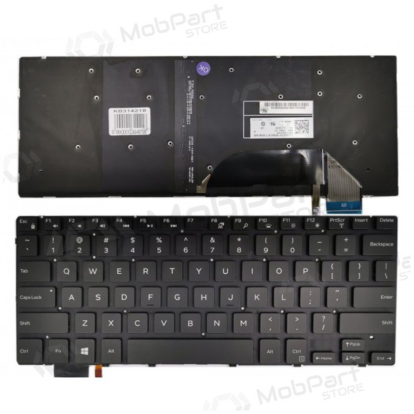 DELL Inspiron: 15 7558, 7568, XPS 15 9550, 9560 tangentbord (med belysning)