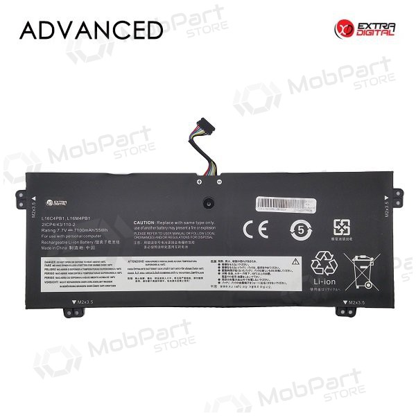 Lenovo L16C4PB1, L16M4PB1, 7100mAh laptop batteri, Advanced