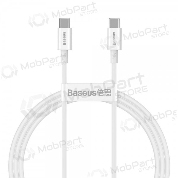 Kabel Baseus Superior Type-C - Type-C 100W 1.0m (vit) CATYS-B02