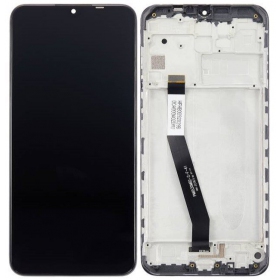 Xiaomi Redmi 9 skärm (svart) (med ram) (Premium)