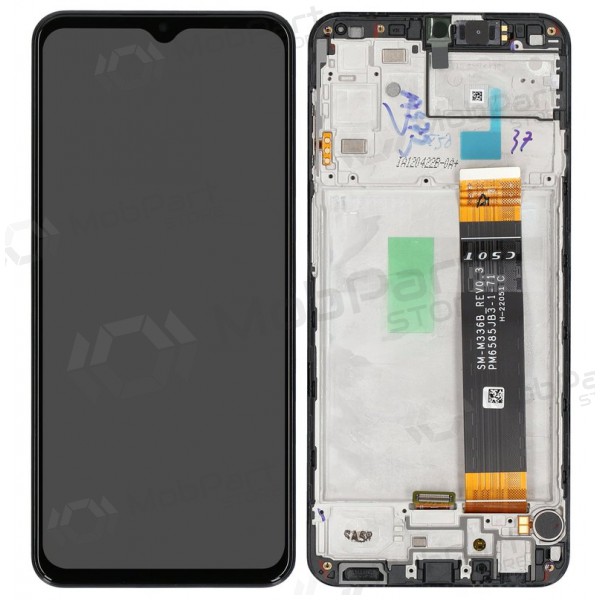 Ekranas Samsung A235 A23 4G 2022 su lietimui jautriu stikliuku och rėmeliu Black original (service pack)