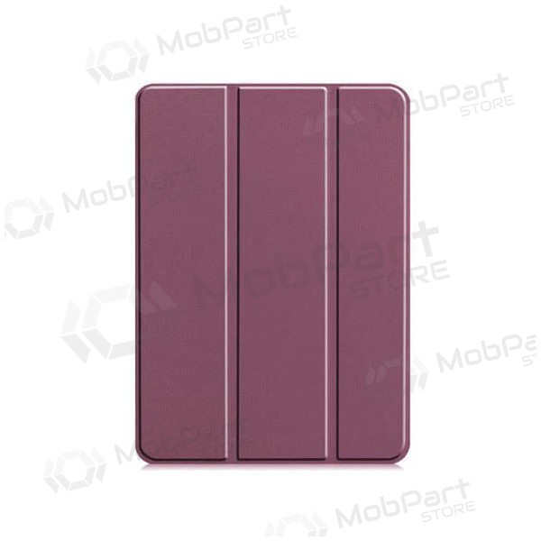 Apple iPad Air (2020 / 2022 / 2024) fodral, skal "Smart Leather" (vinröd)