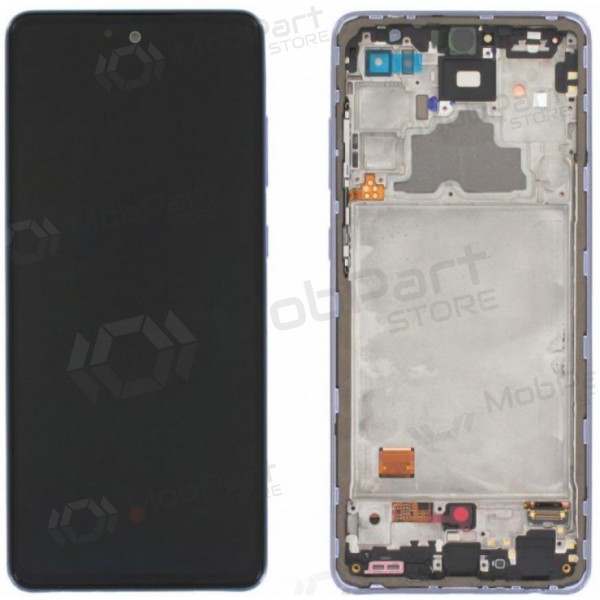 Samsung A725 A72 4G / A726 5G 2021 skärm (violett) (med ram) (service pack) (original)