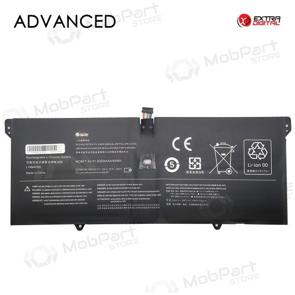 Lenovo L16M4P60, 9300mAh laptop batteri, Advanced