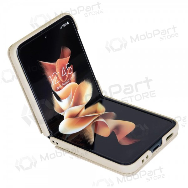 Fodral / skal Nillkin Qin Leather (Plain Leather) Samsung F721 Z Flip4 5G guld