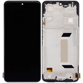 Xiaomi Redmi Note 12 5G / Poco X5 5G skärm (svart) (med ram) (Premium)