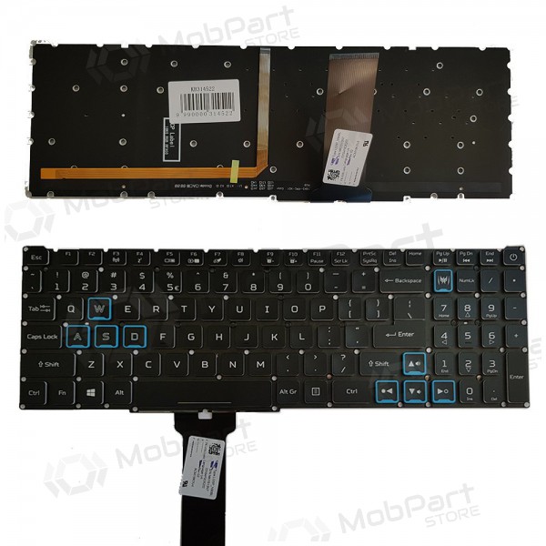 ACER PH315-52, PH317-53, PH317-53-7777 tangentbord (US) (med belysning)