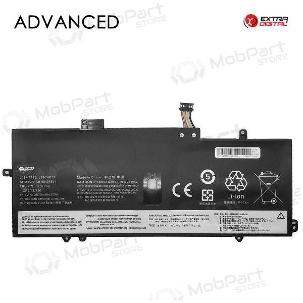 Lenovo L18M4P72, L18C4P71, SB10K97644, 3570mAh laptop batteri, Advanced