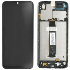 Xiaomi Redmi A2 / A2+ skärm (svart) (med ram) (Premium)