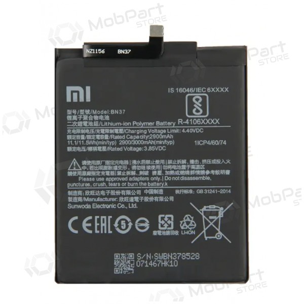 Xiaomi Redmi 6 / Redmi 6A batteri, akumuliatorius (BN37) (original)